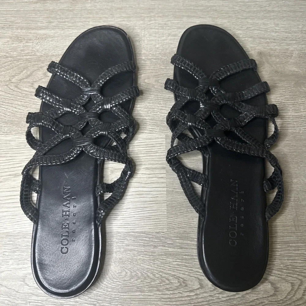Cole Haan Resort Women's Beachy Strappy Sandal. Very Nice Leather Flip Flop 10.5 - Picture 11 of 12